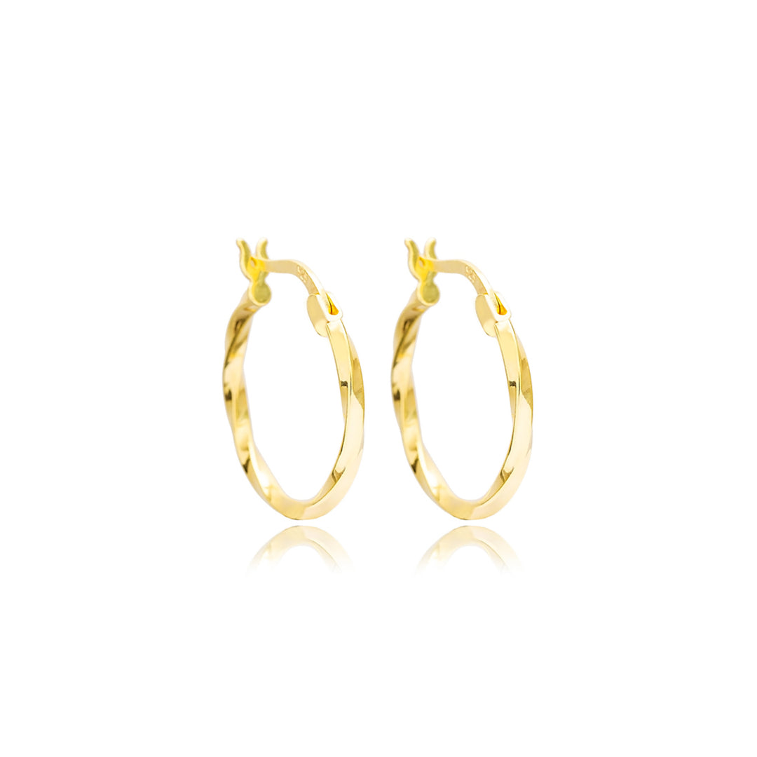 Cecilia Wave Hoop Earrings