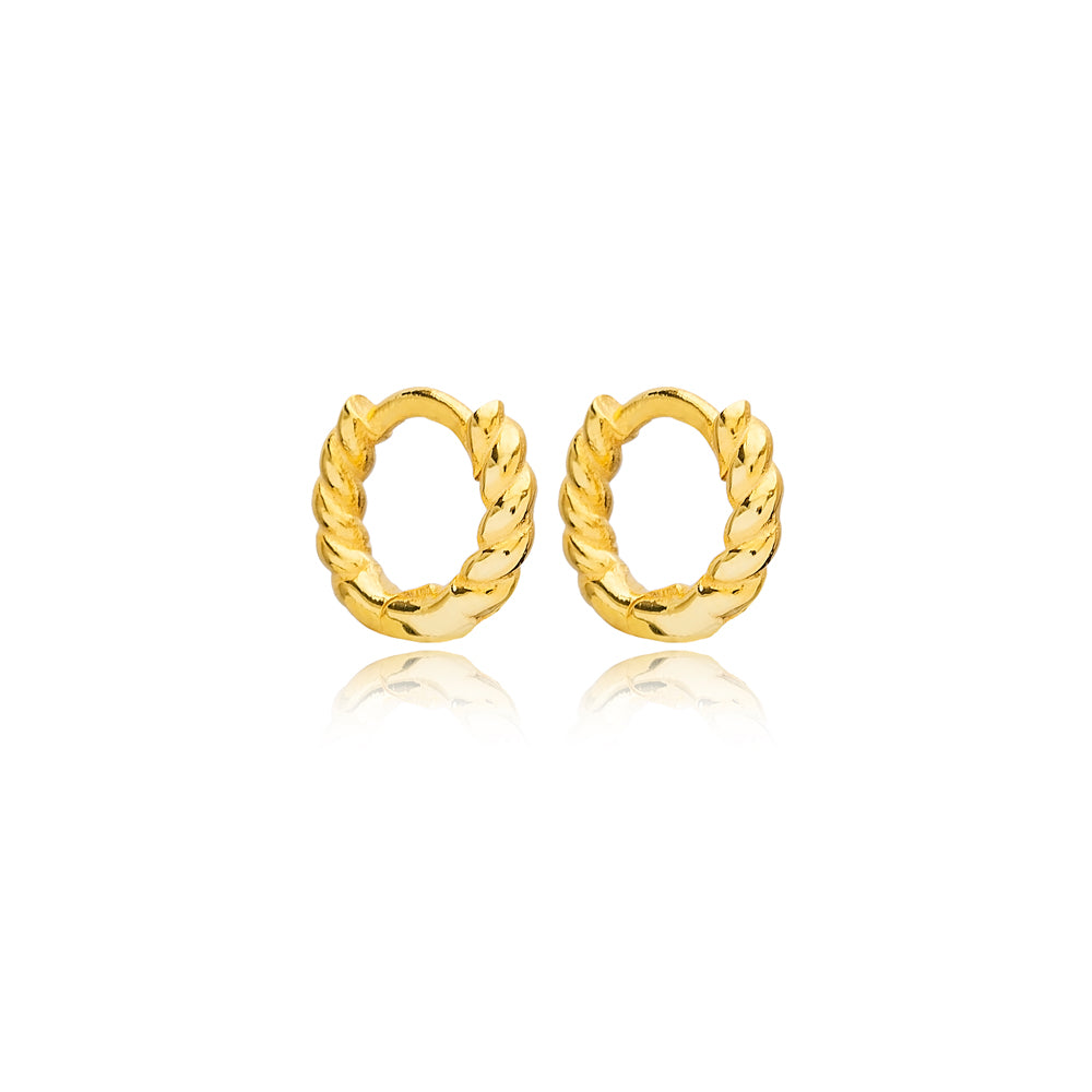 Hazel Curly Hoop Earrings 11mm