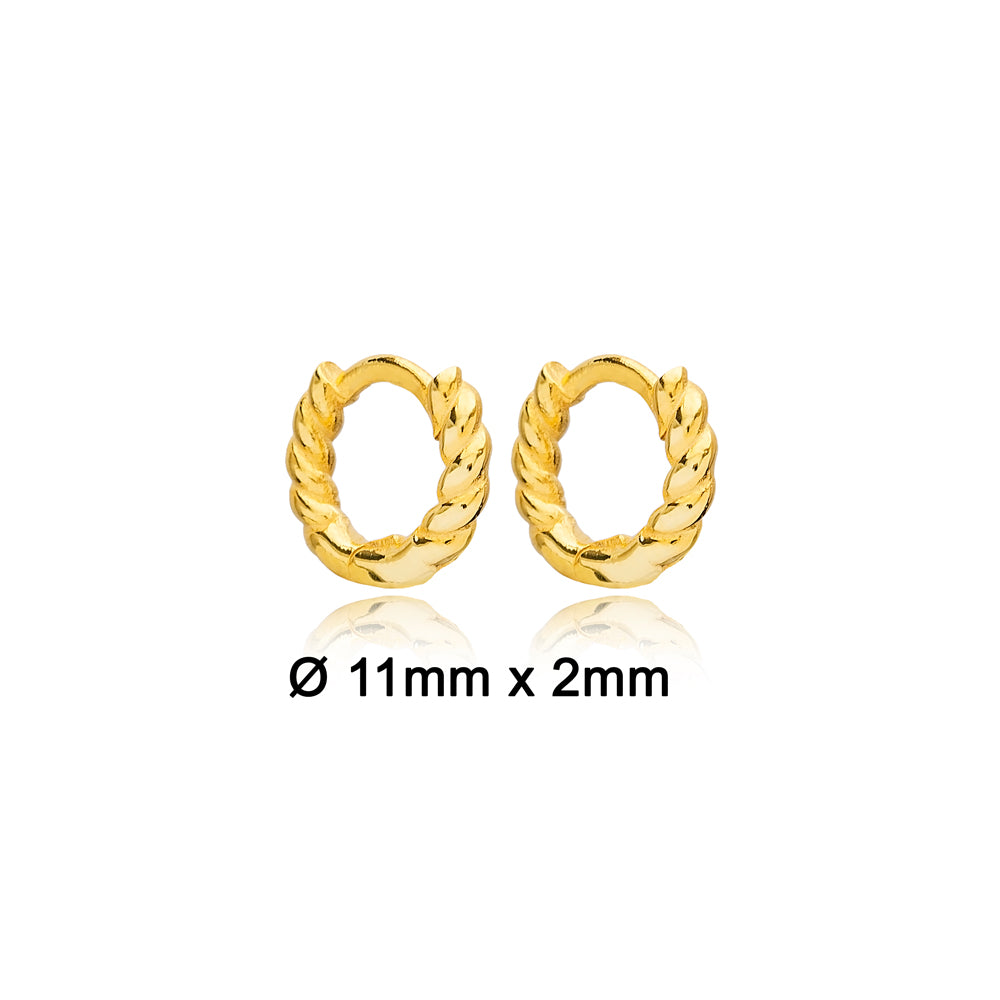 Hazel Curly Hoop Earrings 11mm