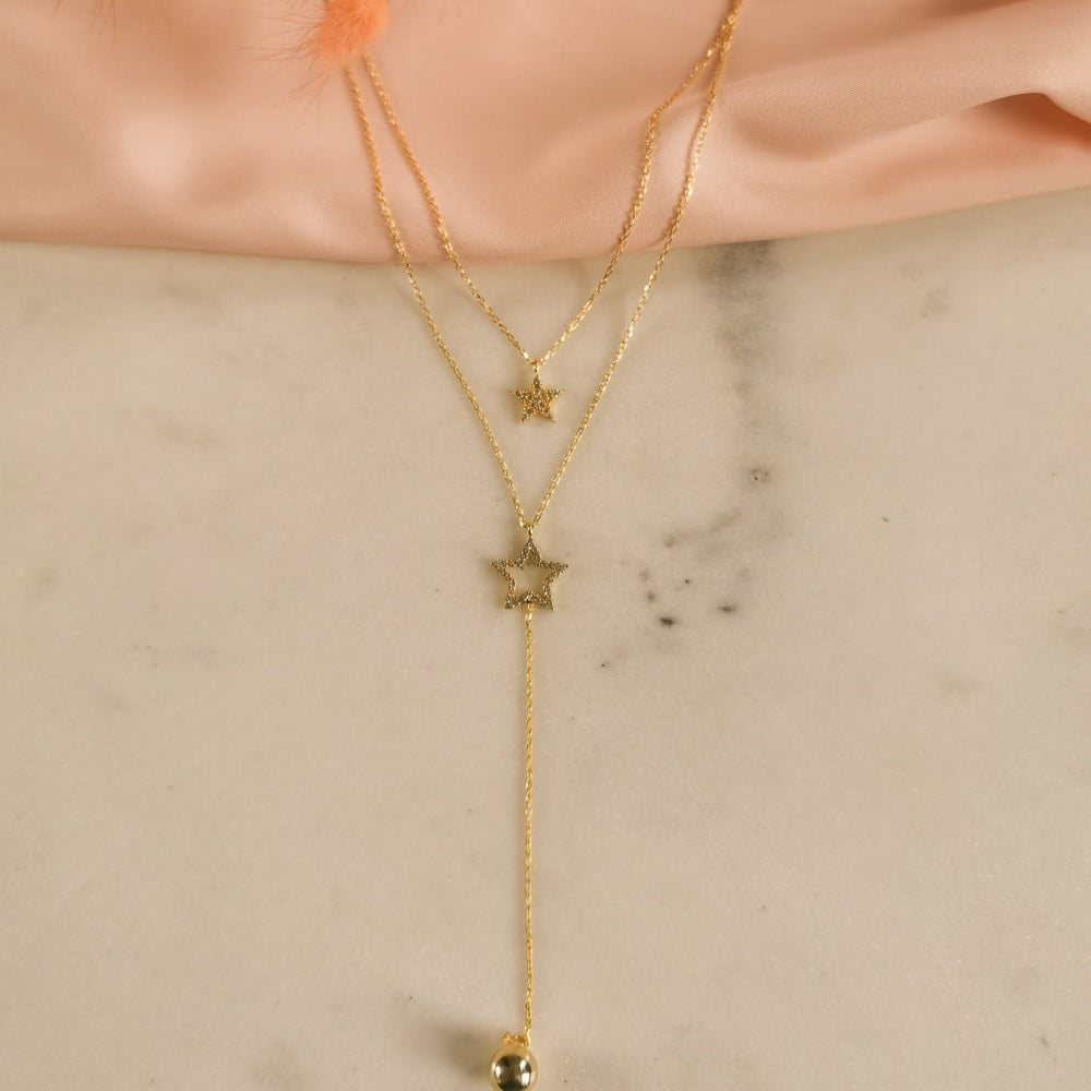 Estella Layered Stars Necklace