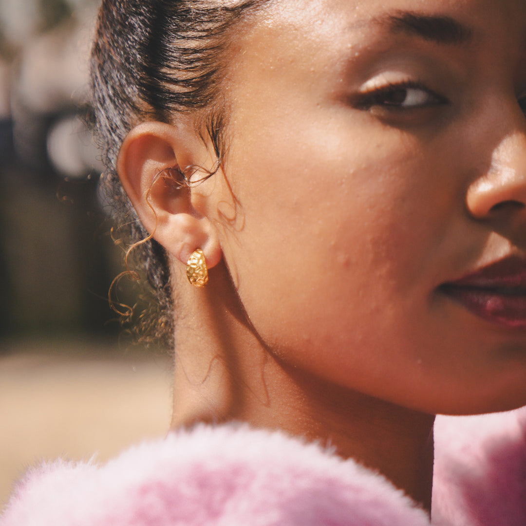 Juno C-Shaped Hoop Earrings