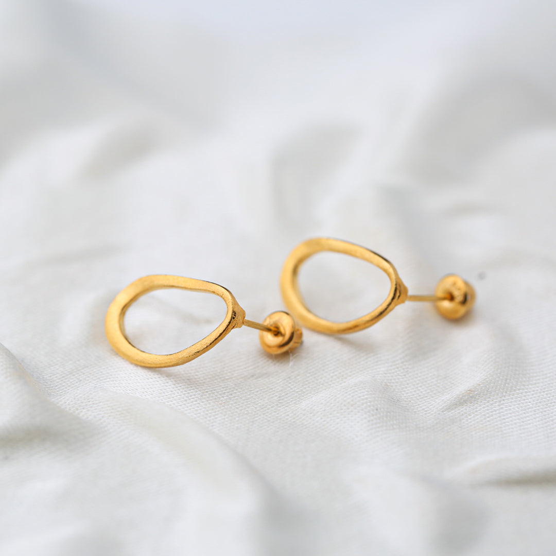 Olympia Oval Stud Earrings